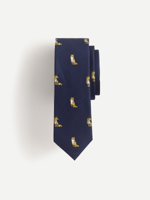 Boys' Tie In Fox Print