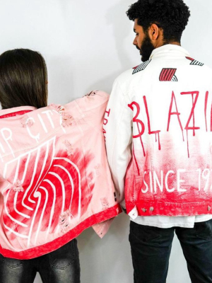 'go Blazers' Denim Jacket - Women