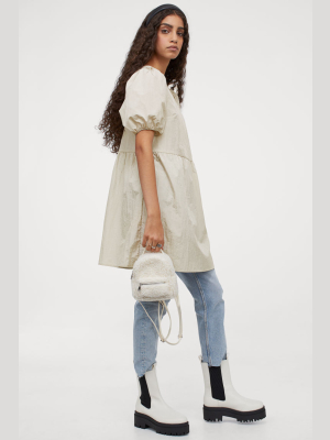 Puff-sleeved Dress