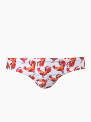 Tunas Low Rise Cheeky Bikini Bottom - White Gallo Print