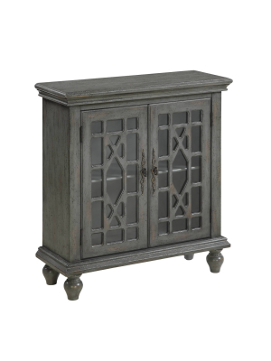 Joplin Classic 2 Door Cabinet Gray - Treasure Trove Accents