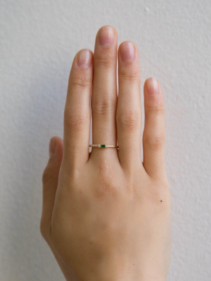 Baguette Emerald Petite Equilibrium Ring