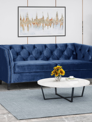 Chatwin Contemporary Tufted Velvet Sofa - Christopher Knight Home