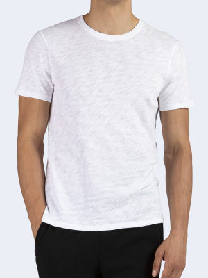 Men's Short Sleeve Cotton Crew In White