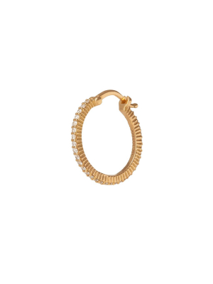 Pave Hoop Earrings - Small