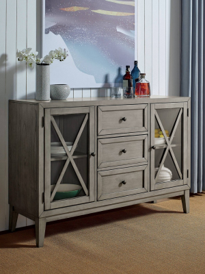 Newton Cabinet Storage Server Gray - Homes: Inside + Out