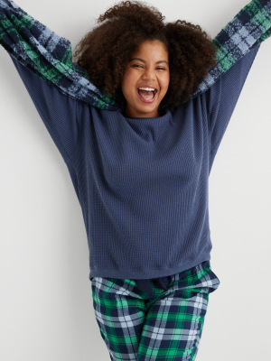 Aerie Waffle Fleece Oversized Sweatshirt