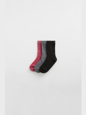 Three-pack Of Shiny Socks