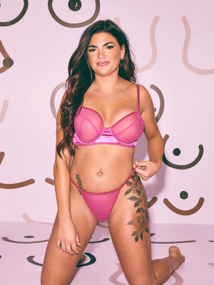 Prettylittlething X Coppafeel! Hot Pink Satin...