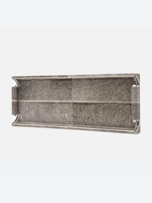 Nate Large Tray Set Gray Hair On Hide