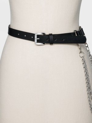 Women's Chain Belt- Wild Fable™ Black