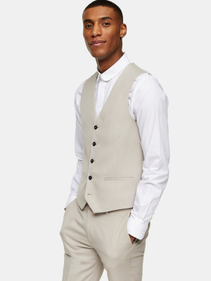 Stone Skinny Fit Suit Vest