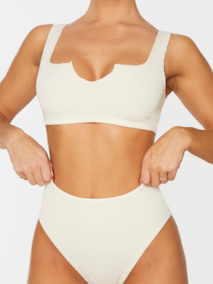 Stone High Waist Crinkle Bikini Bottom