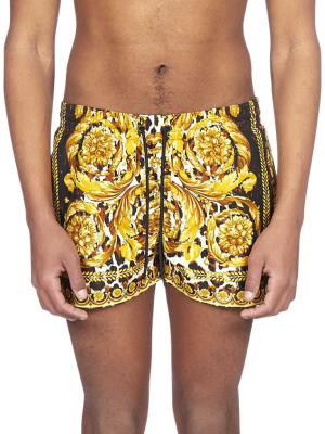 Versace Wild Baroque Print Swim Shorts