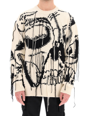 Alexander Mcqueen Exploded Skull Intarsia Jumper