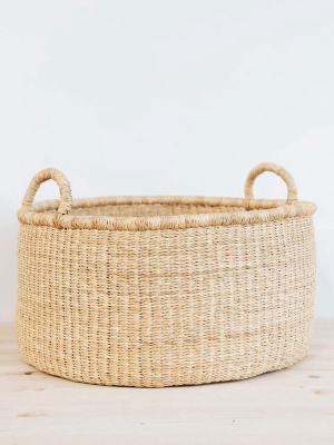 Elephant Grass Floor Basket - Medium