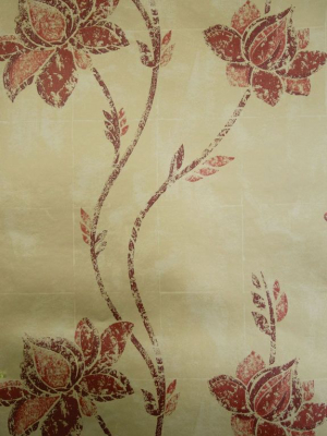 Sample Ponchielli Wallpaper In Brown From The Lombardia Collection By Nina Campbell