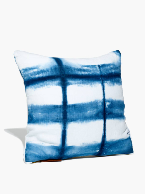 Dale & Blue Indigo-dyed Linen Square Throw Pillow