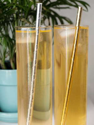 Silver Paper Straws