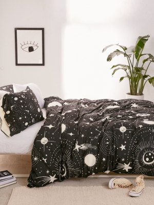 Heather Dutton For Deny Solar System Duvet Cover