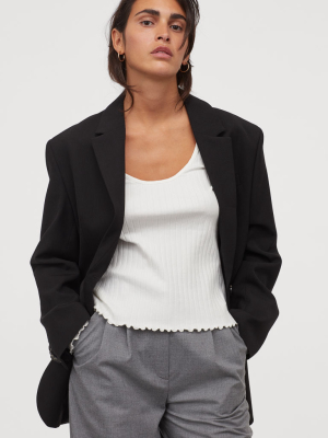 Ribbed Jersey Top