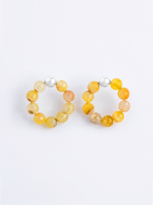 Agate Yellow Hoops