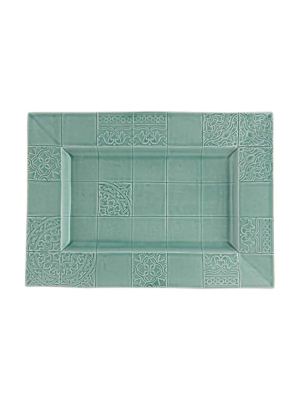 Bordallo Pinheiro Rua Nova Blue Platter