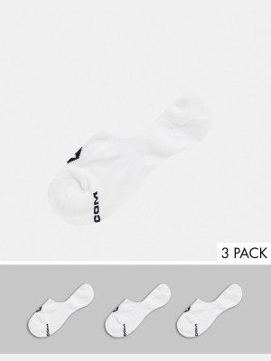 Volcom Stones 3 Pack Invisible Sock In White