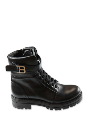 Balmain Kids Lace-up Combat Boots