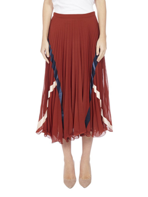 See By Chloé Pleated Midi Skirt