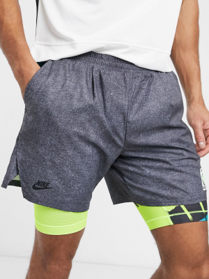 Nike Tennis Flex Ace 2 In 1 Shorts In Gray