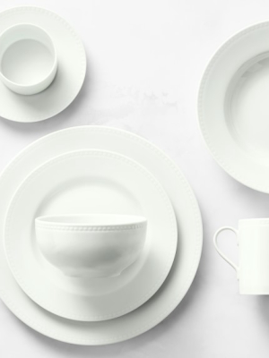 Apilco Beaded Hemstitch Porcelain Cups & Saucers