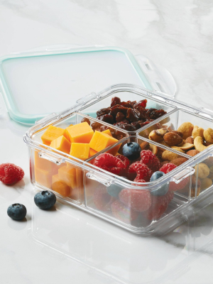 Lock And Lock Purely Better Square Food Storage Container With Dividers - 29oz