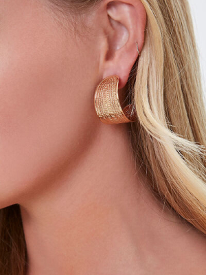 Embossed Hoop Earrings