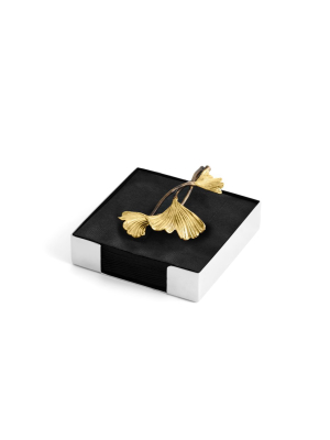 Golden Ginkgo Cocktail Napkin Holder