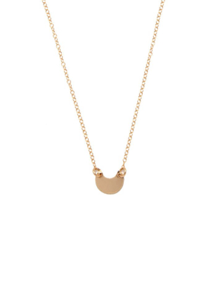 Liya Crest Pendant Necklace - Gold