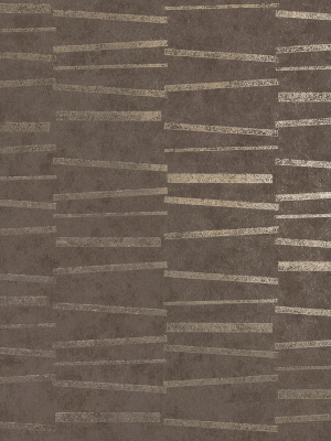 Luminescence Abstract Stripe Wallpaper In Brown From The Polished Collection By Brewster Home Fashions