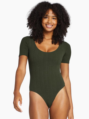 West Bodysuit - Forest Organic Rib