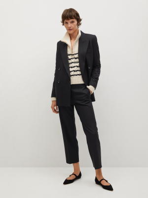 Double-breasted Structured Blazer