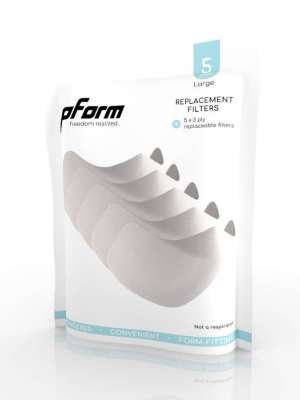 Pform Essential Face Mask Filter Refill - Large - 5pk