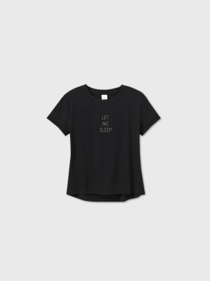 Women's 'let Me Sleep' Sleep T-shirt - Stars Above™ Black