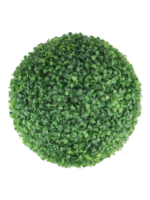 Northlight 1.25' Unlit Artificial Two Tone Green Boxwood Topiary Garden Ball