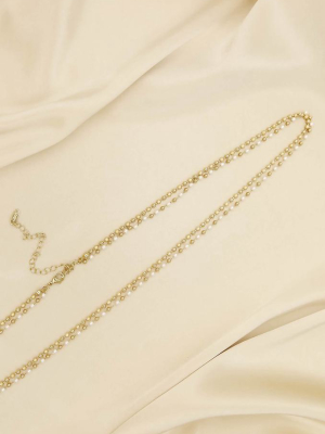 Pearl Strand Gold Body Chain