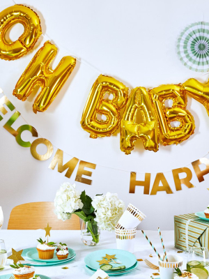 Oh Baby Balloon Banner