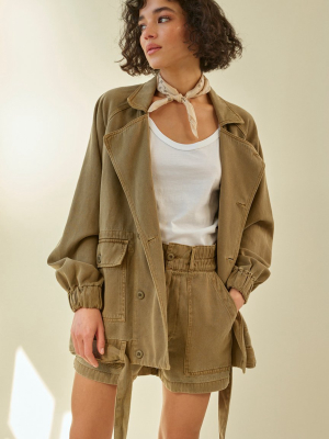 Drapey Trench <br> Sage