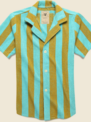 Turcs Terry Shirt - Teal/gold Stripe