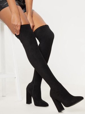 Black Point Block Heel Over The Knee Boot