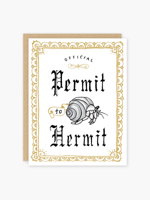 Permit To Hermit Card - Po2