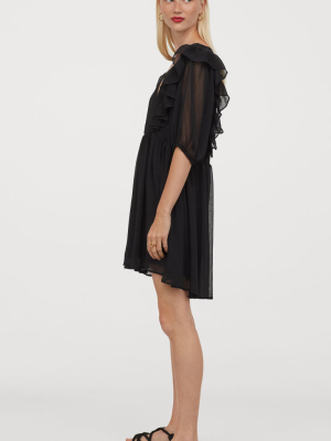 Ruffle-trimmed Dress