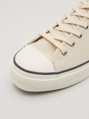 Canvas Low Sneakers In Natural Beige